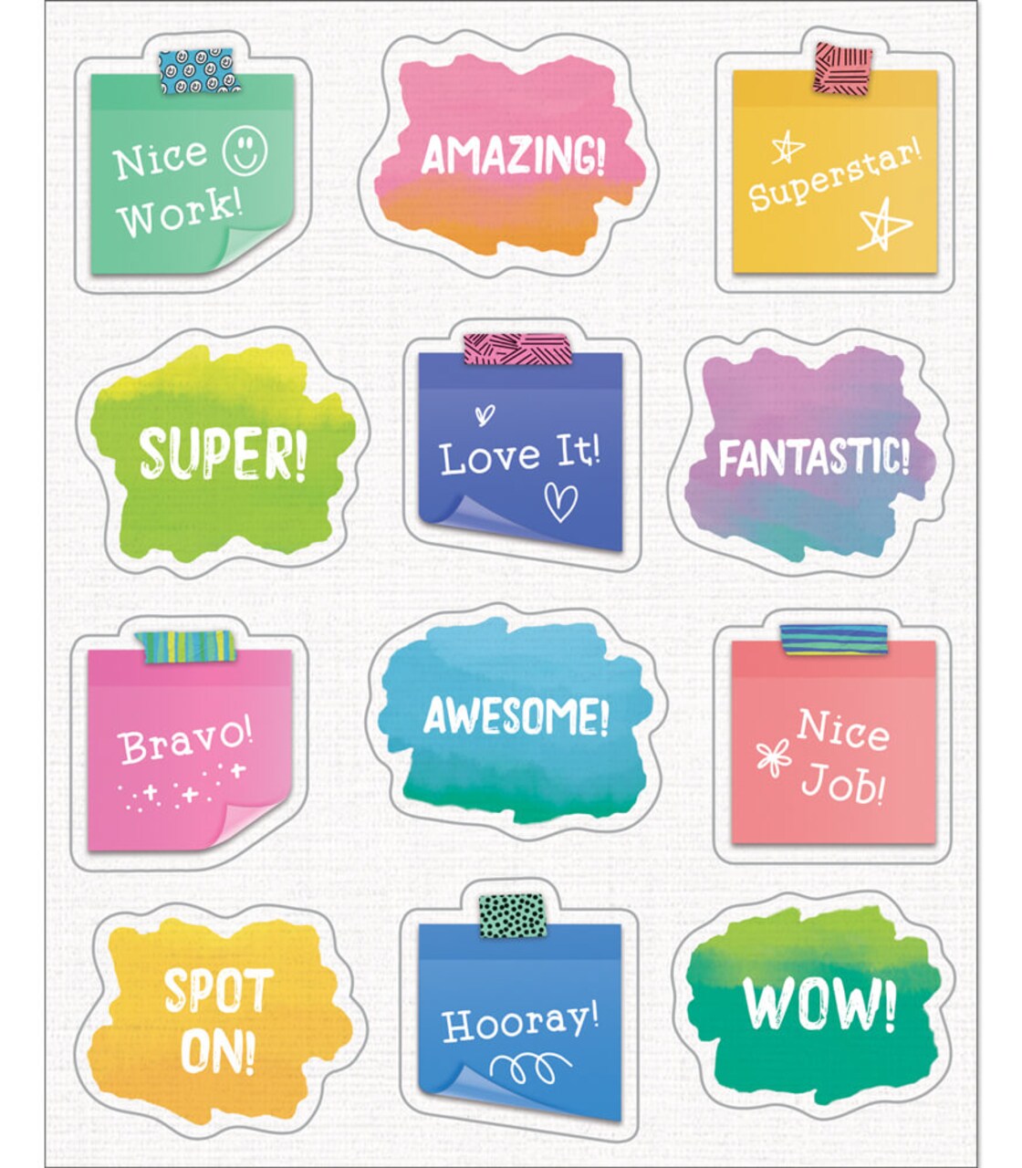 Happily Ever Elementary Motivational Sticker Pack, Inspirational Stickers for School Supplies, Incentive Chart, Reward Stickers, and Positive Affirmation Stickers (6 Sheets)